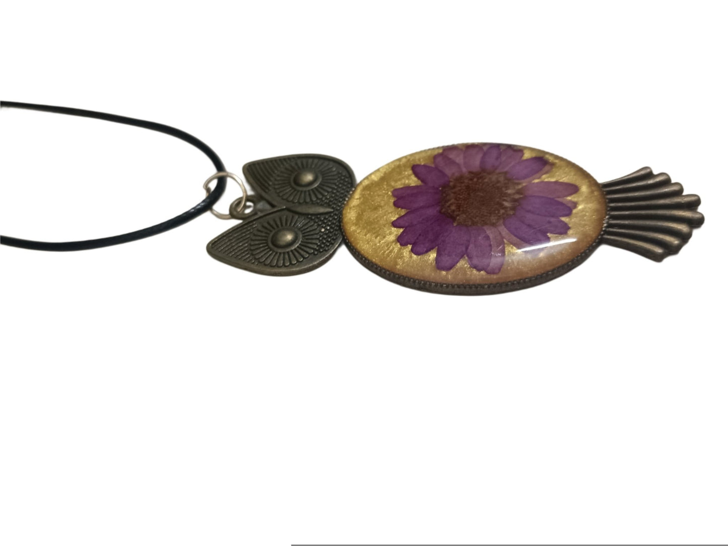 Golden Bloom Owl Pendant Necklace - The Artssy Potion