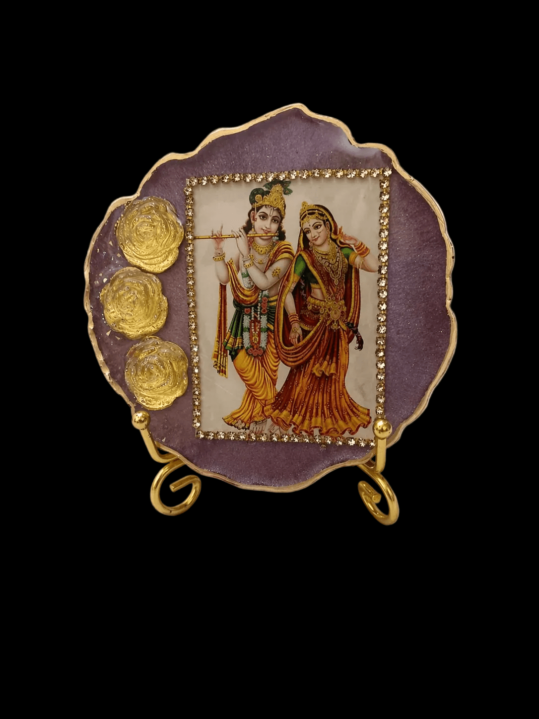 Radha Krishna Handcrafted Resin frame - The Artssy Potion