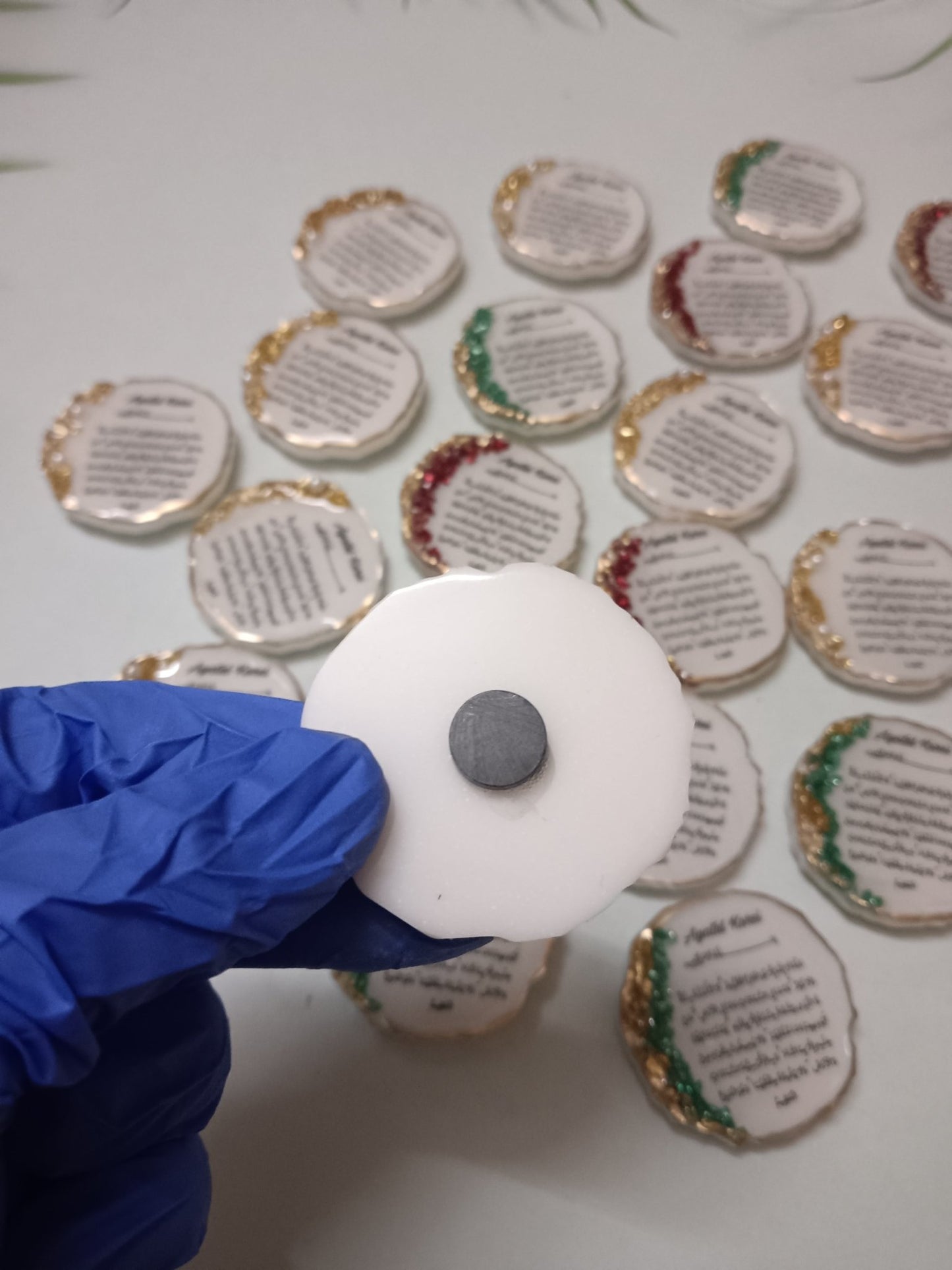 2 Inches Ayatul Kursi Resin Fridge Magnet | Islamic Fridge Magnet|Handmade Resin Magnet - The Artssy Potion