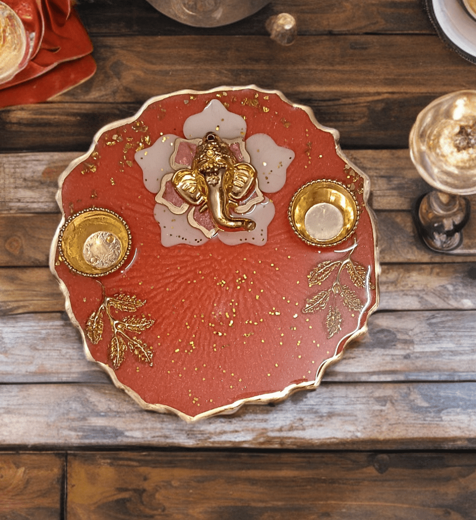 Divine Glow Ganesha Puja Thali - The Artssy Potion