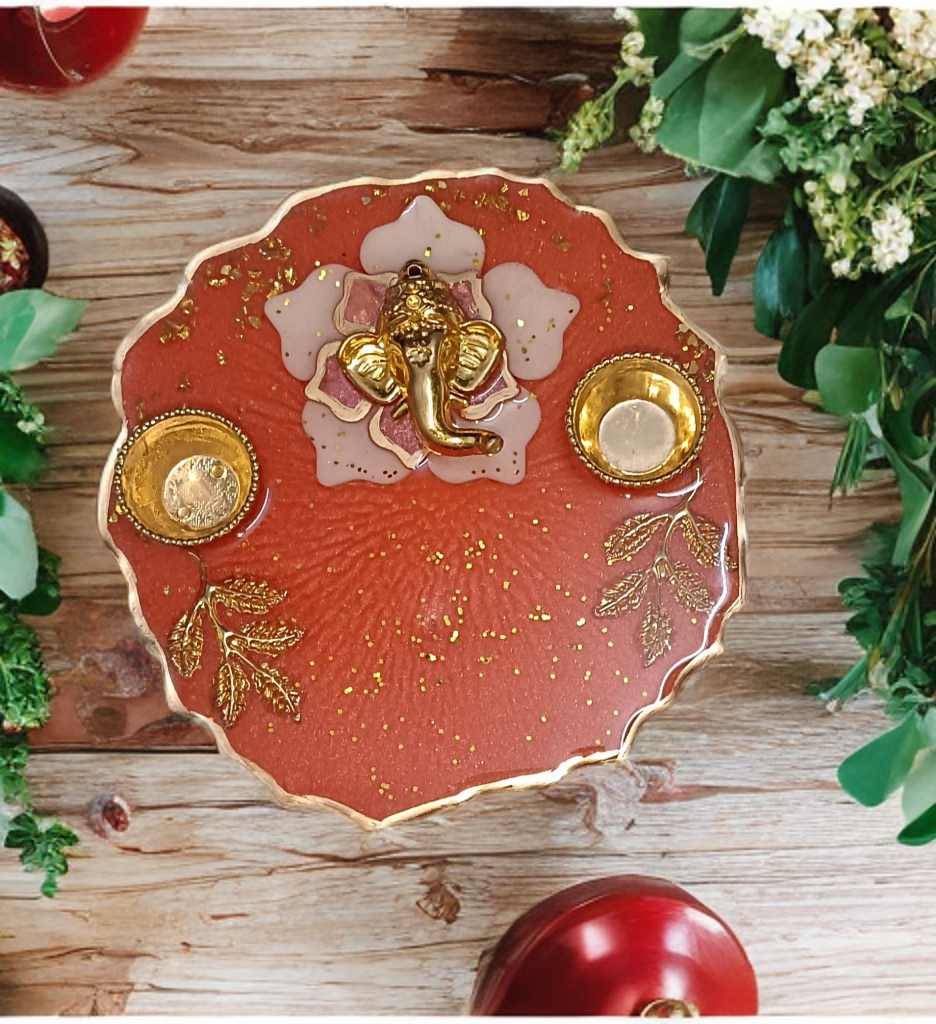 Divine Glow Ganesha Puja Thali - The Artssy Potion