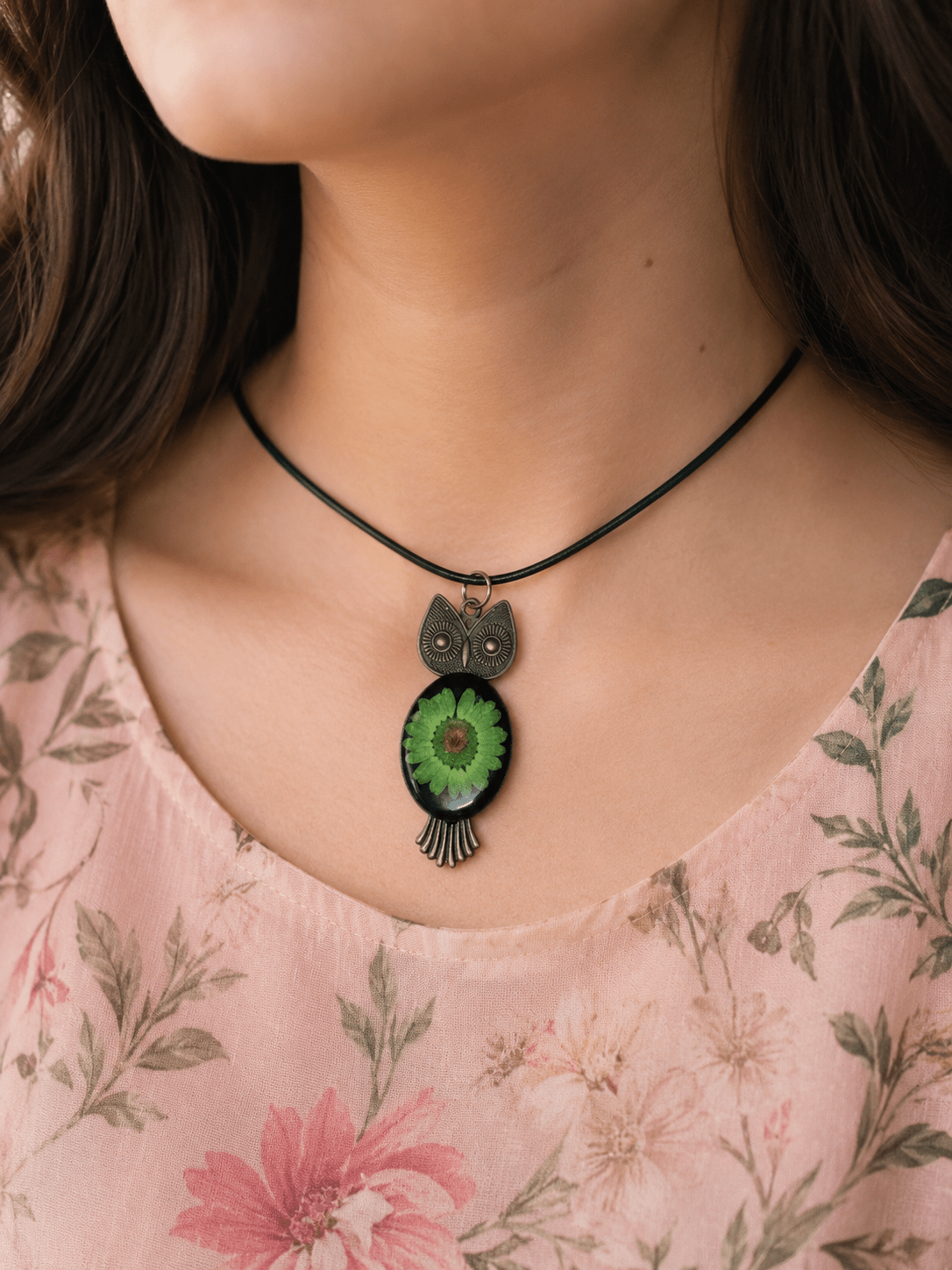 Enchanted Bloom Owl Pendant - The Artssy Potion