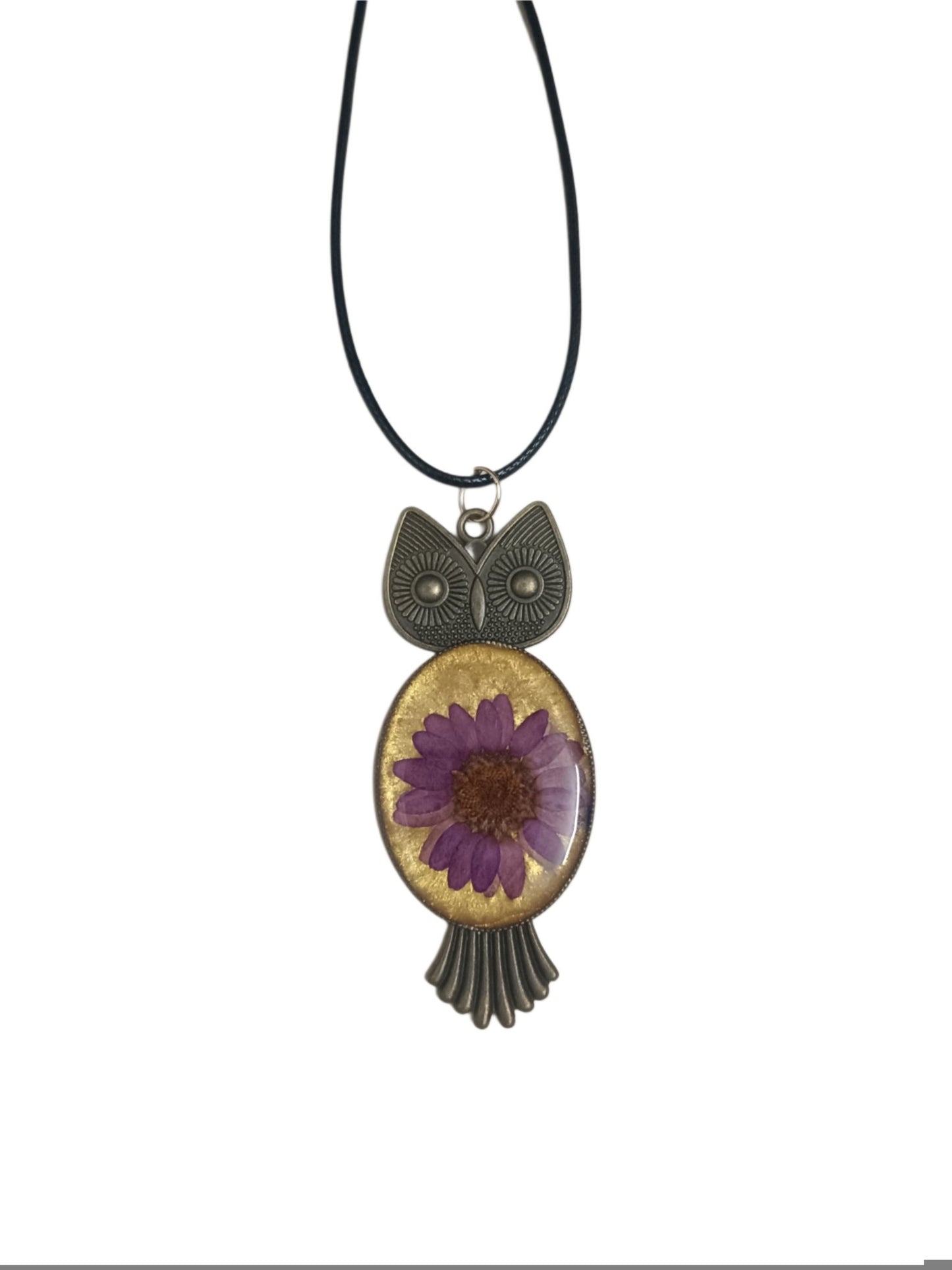 Golden Bloom Owl Pendant Necklace - The Artssy Potion