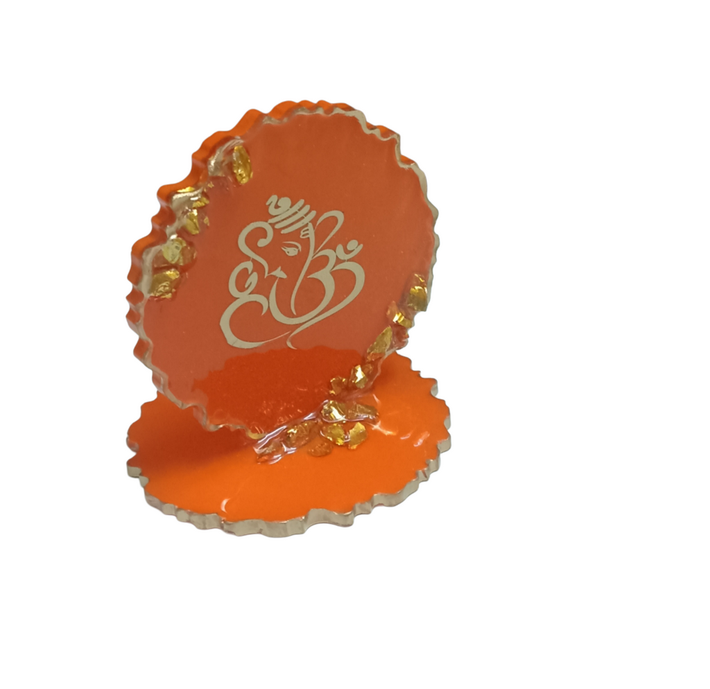 Sacred Saffron Ganesha Stand